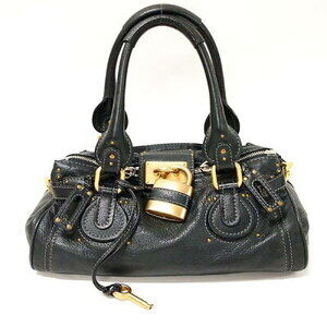 CHLOE BLACK Paddington Handbag Leather Bag B
